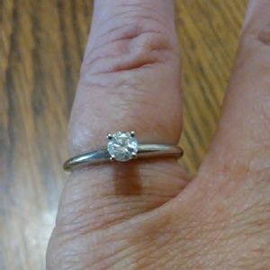 14k white gold solitaire